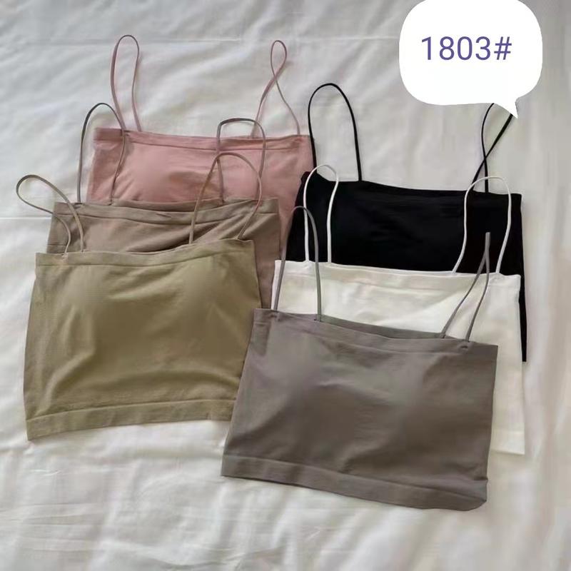 Product Introduction of Quality Version Independent Solid Color Camisole Women'S Summer With Chest Pad Top Without Steel Ring Seamless Wrapped Chest Thin Tube Top 19