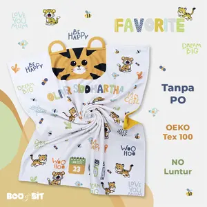 Boo and Bit | Paket Bundle | Selimut + Sepatu + Bib | Tiger Custom Nama