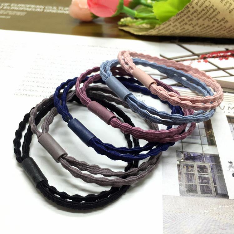 Product Introduction of High Elastic Double Strand Hair Rope Hair Elastic Band Hair Ring Base Base Head Rope Yiwu Small Jewelry Accessories 0