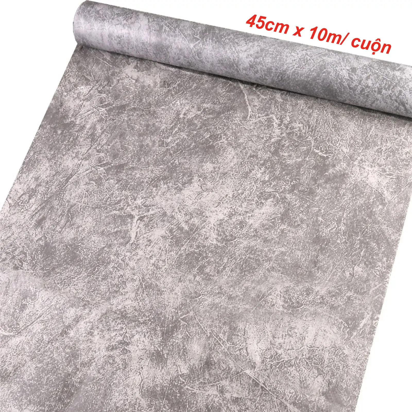 Giấy Dán Tường Xi Măng 45Cmx10M Có Sẵn Keo - Chống Thấm Nước Rất Tốt, Siêu Đẹp Và Dễ Dán