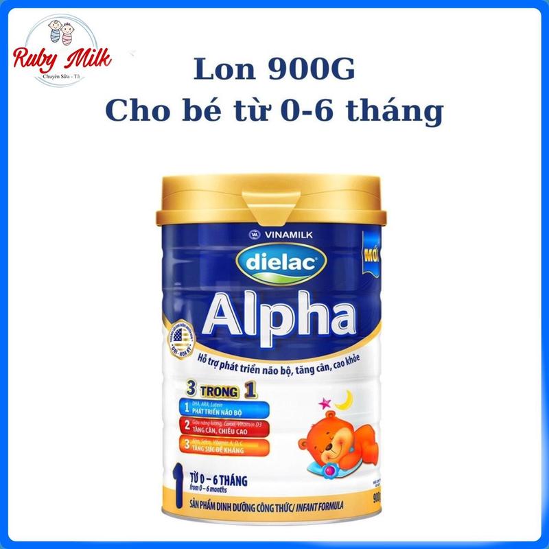 Sữa Bột Vinamilk Dielac Alpha 1 Lon 900g Cho Bé 0 - 6 Tháng