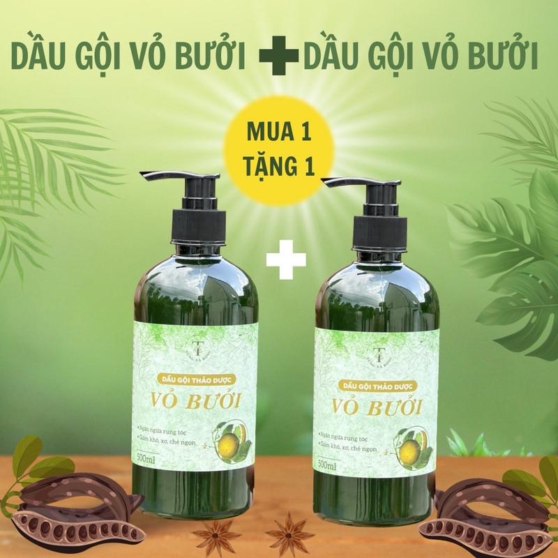 Combo 2 Chai Dầu Gội Thảo Dược Vỏ bưởi 500ml dầu gội thảo dược