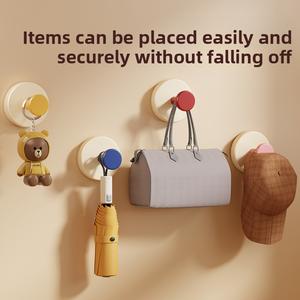 Suction Cup Hook Dopamine Hook Strong Load-bearing Small Hook No-drill Door Back Hook Suction Cup Hook Wholesale