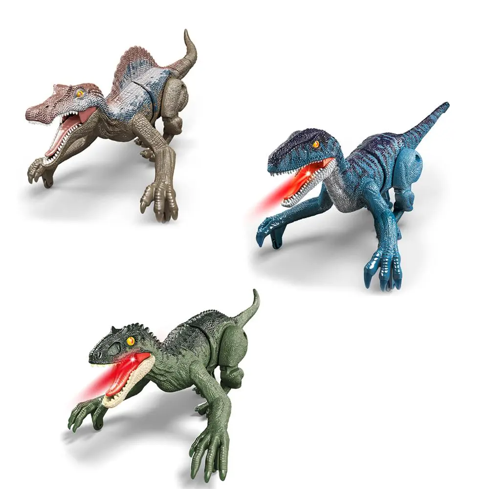 2.4G Wireless Remote Control Mini Dinosaur Robot Walking and Roaring Dinosaur Remote Control Electronic Robot Toy Raptor Toy Mini Dinosaur with Light and Sound - Color Box for Birthday Holiday Gift, Dinosaur Toys for Boys, Gift for Boyfriend, Men's Gift