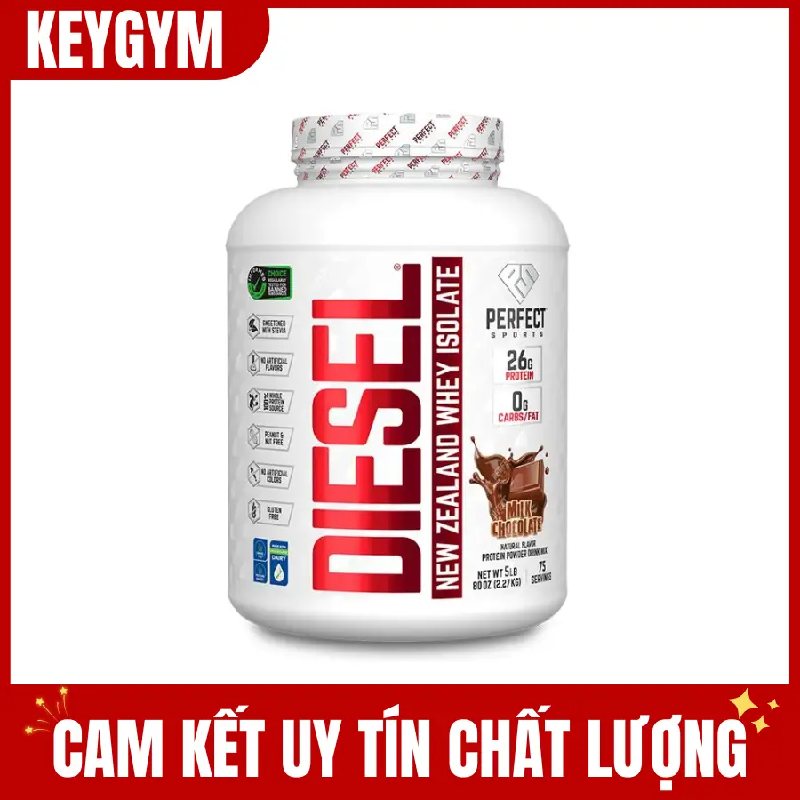 [HÀNG CÔNG TY] Bột Whey Perfect Sports Diesel New Zealand Whey Isolate 5lbs - Keygym