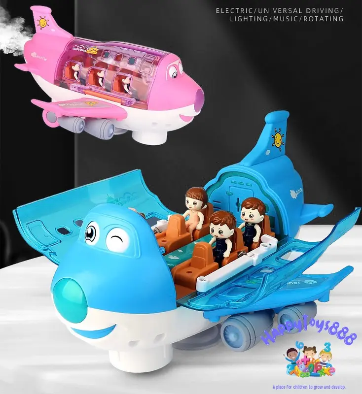 HAPPYTOYS.888 #C07 Mainan Anak Airliner Universal Pesawat Lampu Musik 0