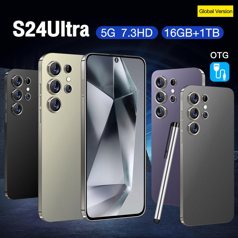New s24ultra mobile phone Full HD screen smartphone, Android smartphone 5G mobile phone 3