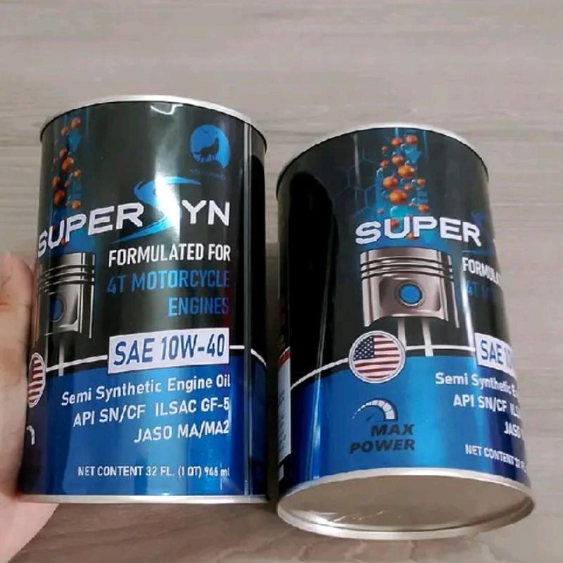 NHỚT SUPER SYN 10w-40 màu sanh danh co xe so ...xe con tây. 6