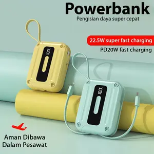 Terlaris [COD] Power bank pb 20000mAh 22.5W fast charging Lightweight Display powerbank External PowerBank Portable Mobile Phone Chargber for IOS/Android
