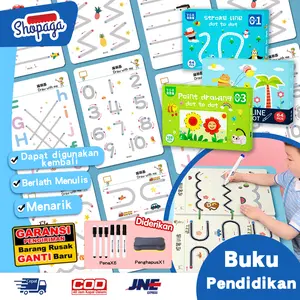 buku ajaib /Bayi berlatih huruf/menggambar Hard Cover Books