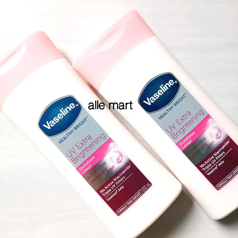 Vaseline Healthy Bright UV Extra Brightening Gluta Glow Hand Body Lotion 400 ml / Handbody Mencerahkan Kulit 7