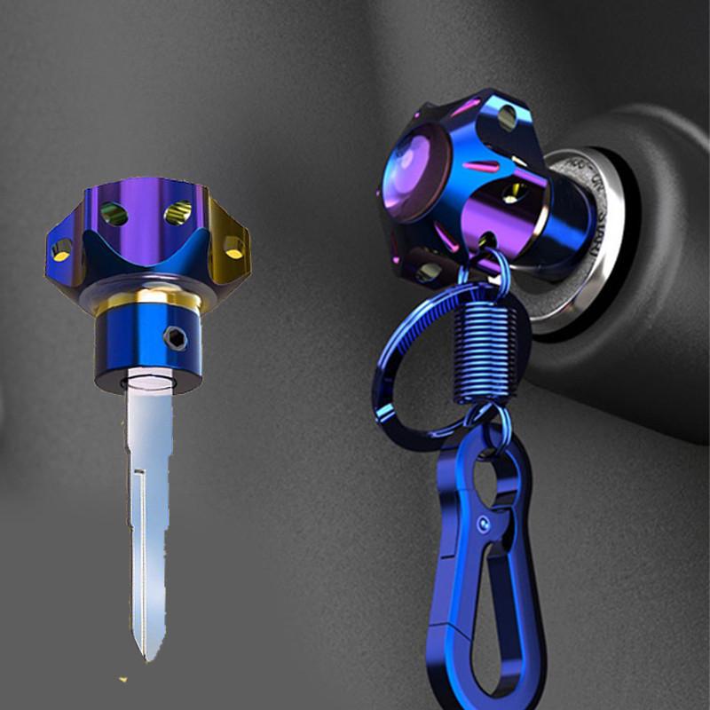 Product Introduction of Universal Motorcycle CNC Modified Key Cover CNC Key Bit Hexagon Key Tip Various Keychains 14