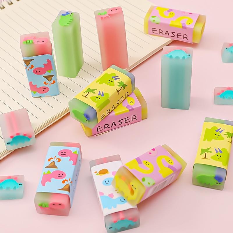 Combo 3 viên gôm tẩy bút chì Khủng Long và trái cây Cute dễ thương 2