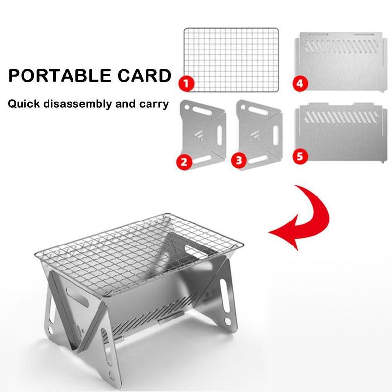 Product Introduction of 1pcs Camping Mini Folding BBQ Grill Charcoal Stove Ventilation Outdoor Oven Portable 28