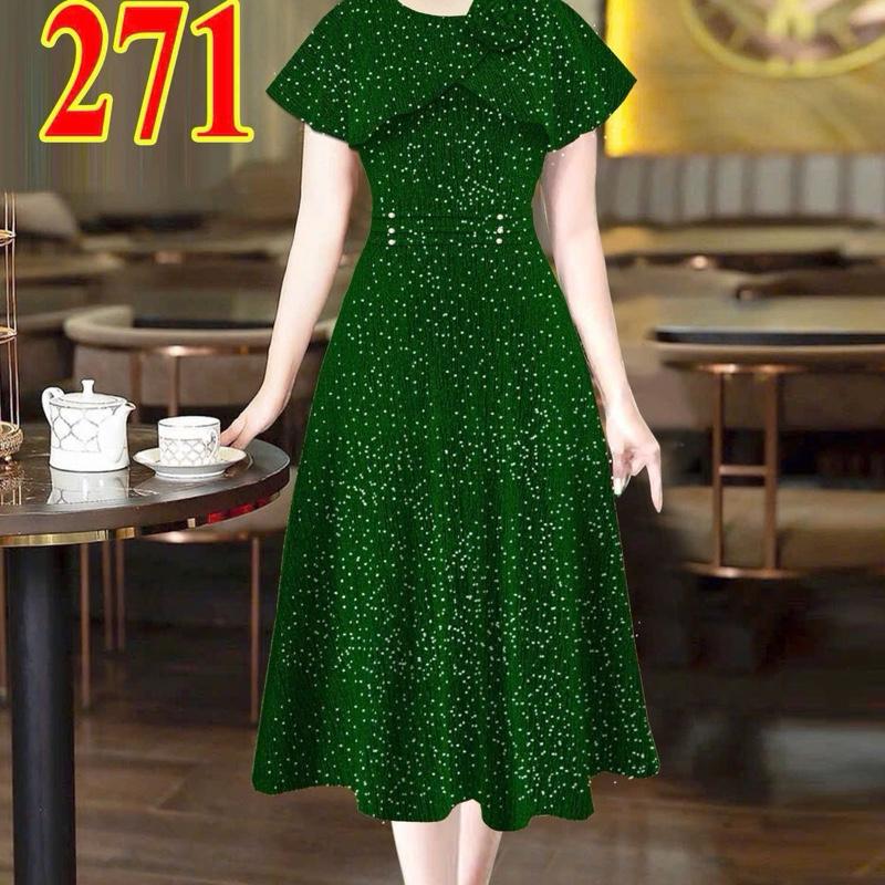 M271 Đầm xinh tặng mẹ chất thun nhủ dệt kim cao cấp 5