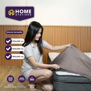HOME STATIONS - COVER MATTRESS TEBAL 4 CM - PELAPIS KASUR