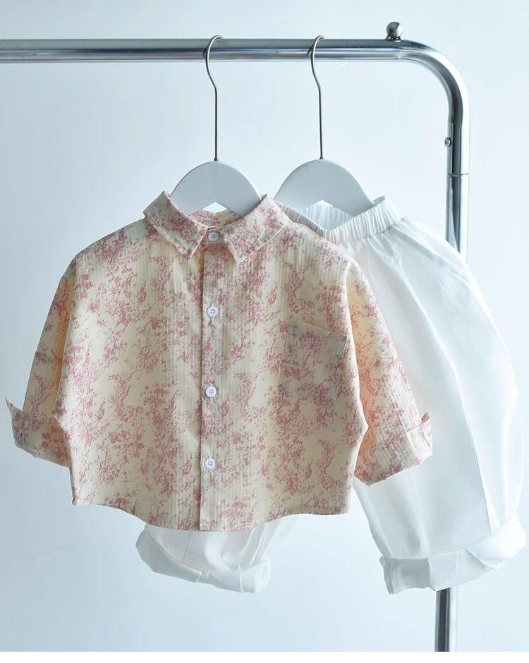 Product Introduction of Bộ Đồ Áo Sơ Mi Trẻ Em, Phong Cách Mới, Màu Hồng, Quần Áo Mùa Thu, Dành Cho Bé Trai Và Bé Gái, Phong Cách Hàn Quốc, Đẹp Trai Và Tuyệt Vời, Thích Hợp Cho Mùa Xuân Và Mùa Thu, Áo Bé Gái 2