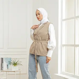 Sekido – Reina Short Outer Atasan Wanita Cantik Bahan Canvas Warna Coklat dan Abu Nyaman dan Cantik 1