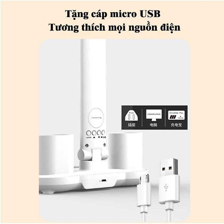 Product Introduction of Đèn Học Để Bàn Tích Điện 3 Màu, CÓ QUẠT Đèn học tích điện 3200Mh Đèn Học Để Bàn Chống Cận Thị ĐÈN LED CÓ QUẠT Đèn Có màn hình LCD hiển thị đa thông tin dung lượng khủng đèn đọc sách cảm biến chạm 4