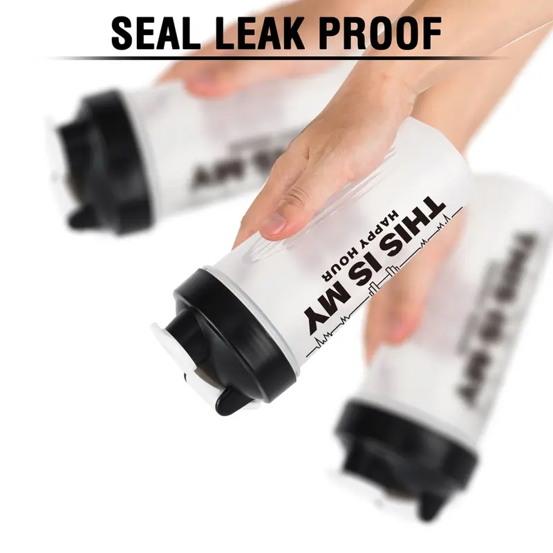 Chai Lắc Protein, Dung Tích 600ml, Dung Dịch Hỗn Hợp, A-Độc Tồn Phenol, Không Rò Rỉ, Cốc Nước Máy Xay Sinh Tố, 20 Oz, Thích Hợp Cho Thể Thao, Phòng Tập Gym Thể Dục Và Thể Dục Sport 4