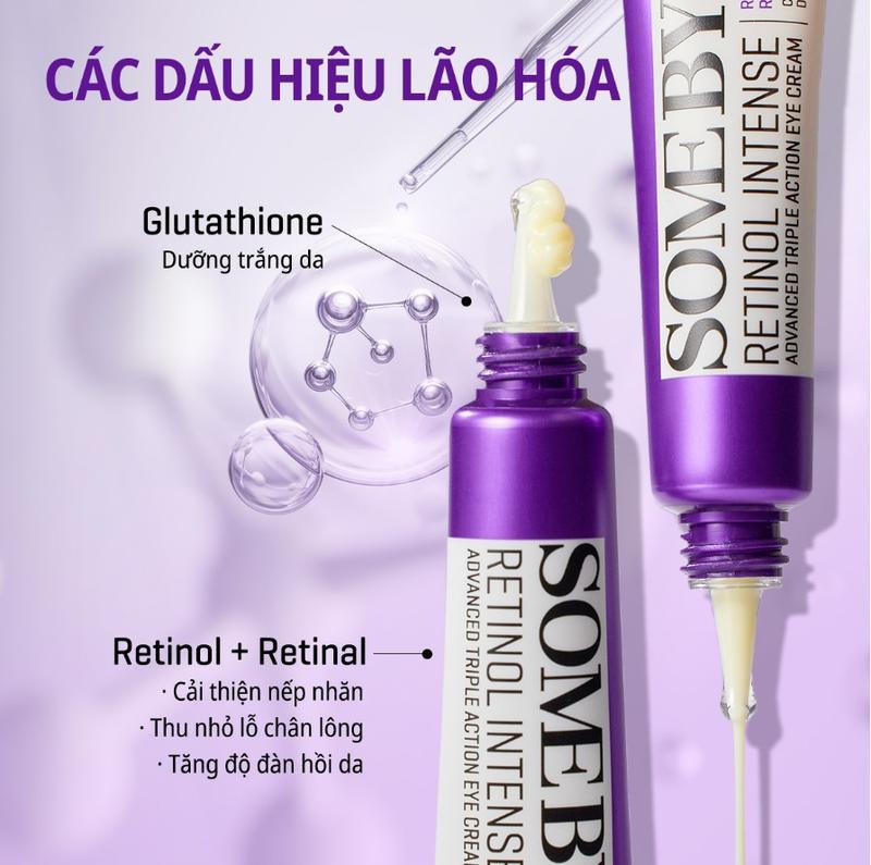 Product Introduction of Kem Mắt RETINOL Ngừa Lão Hóa Some By Mi Intensive Advanced Triple Action Eye Cream 30ml Nữ Dưỡng Mắt Women 4