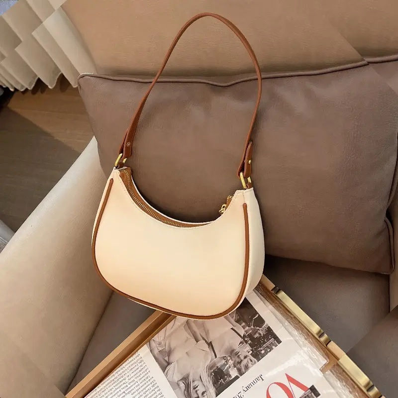 【READY!】Tas Selempang Gadis Retro Tas Selempang Fashion Tas Bulan Sabit Tas Bahu Tas Bahu Klasik Sederhana Tas Bahu Baru Ratusan Tas Kecil Wanita Slingbag Cewek