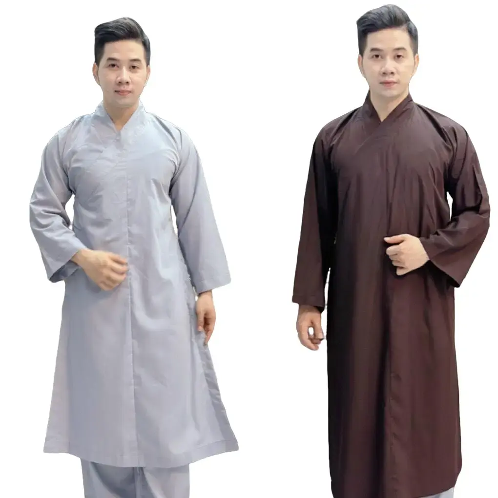 Đồ Lam Đi Chùa - MẪU PHÁP PHỤC - ÁO TRÀNG - VẢI KATE MỊN - DÀNH CHO NỮ - NAM Menswear