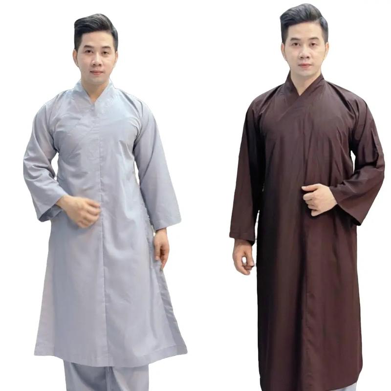 Dodichuagiasi Đồ Lam Đi Chùa MẪU PHÁP PHỤC ÁO TRÀNG VẢI KATE MỊN DÀNH CHO NỮ & NAM Menswear Quần Áo Phật Tử Bodichua Dobodichua