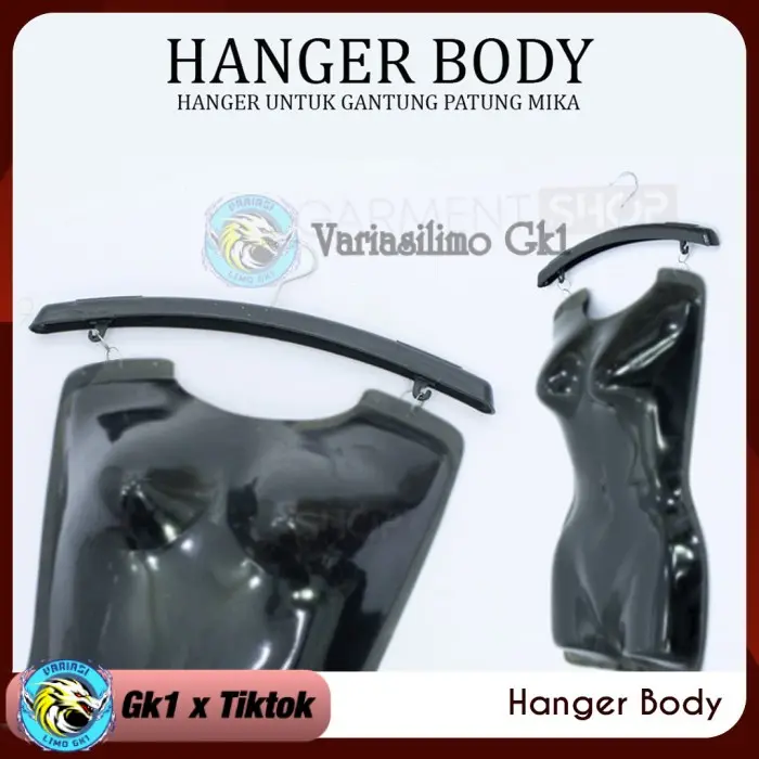 HANGER BODY DISPLAY PATUNG MIKA / GANTUNGAN BAJU MIKA 0