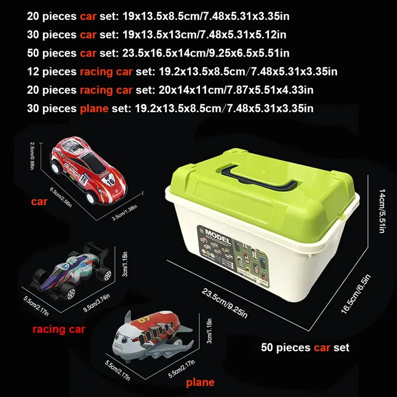 Random Color Pull Back Car Toy, 1 Box Model Car Toy with Storage Box, Model & Toy Vehicles for Boys & Girls 1
