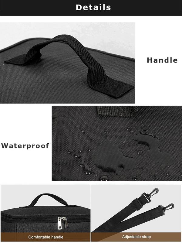 Letter Pattern Lunch Bag, Large Capacity Leakproof Insulated Lunch Bag, Portable Lunch Box Bag for Students and Office Workers, Travel and Picnic 2
