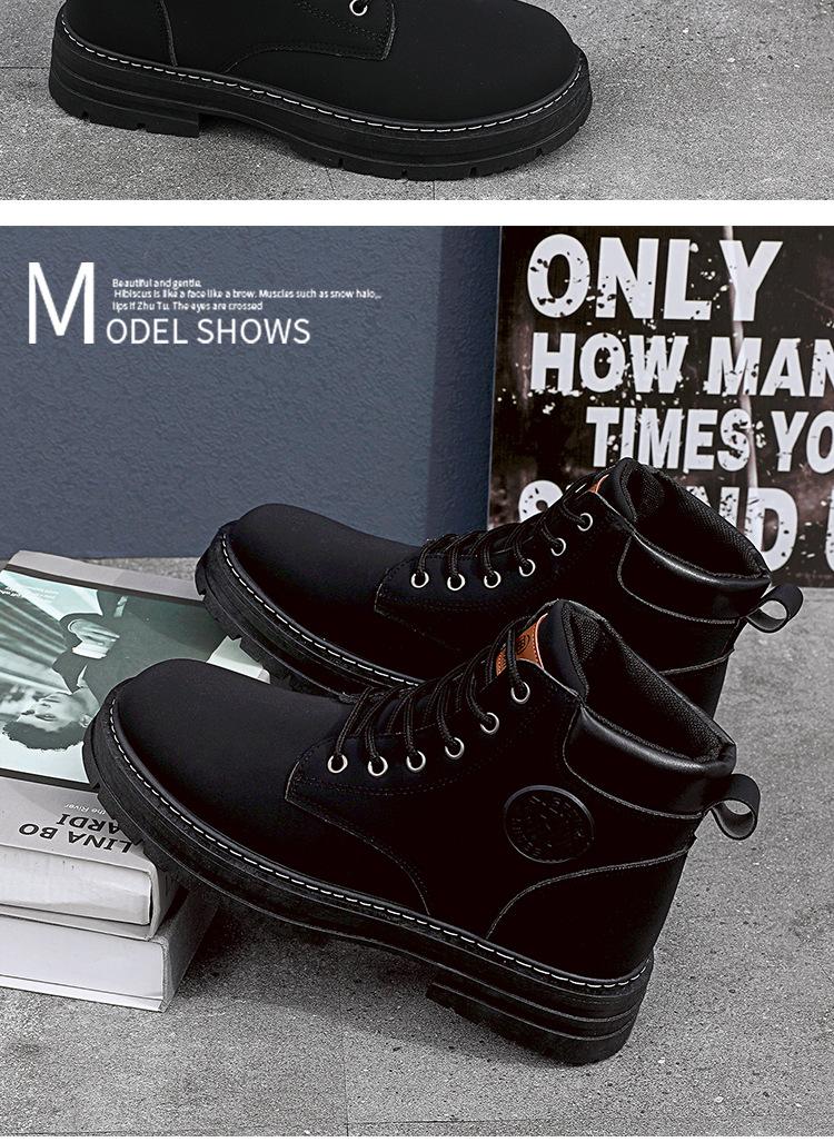Product Introduction of in Stock High-Top Martin Boots Worker Boot Trendy Workwear Shoes Machine Boots in Stock High-Top Martin Boots Worker Boot Trendy Workwear Shoes Machine Boots 2024 New Autumn Men's Boots Classic Fashionable and Wearable Waterproof High-Top Martin Boots Sof 30