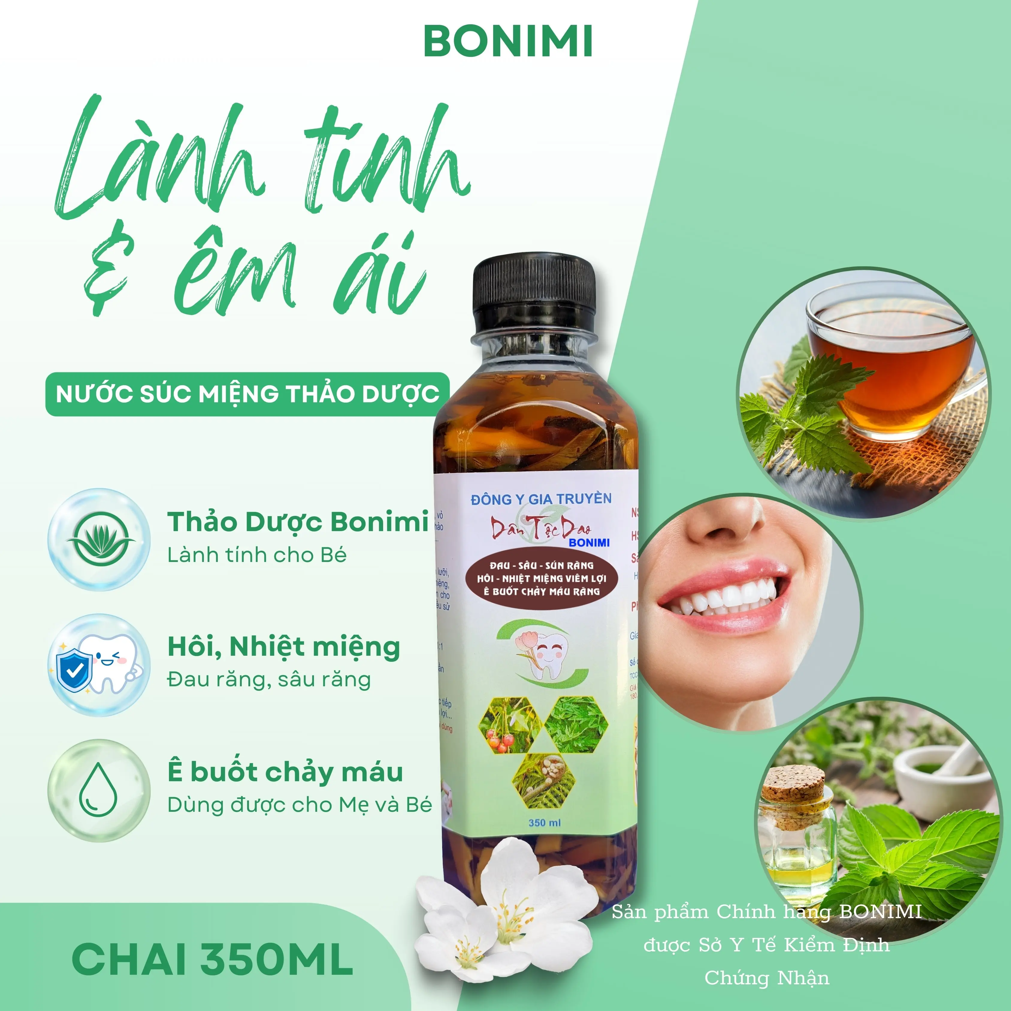 Nước Súc Miệng Sâu Răng Thảo Dược, Đau Răng, Sún Răng, Hôi Miệng, Nhiệt Miệng, Chảy Máu Chân Răng hoitho