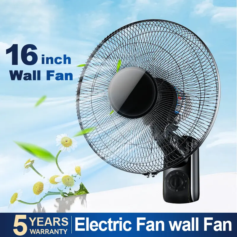 〔hot sale〕COD 16 inch Electric wall Fan wall Fan 5 Blades Strong Wind Household Floor Cooling Fan 3 Speed Energy Saving