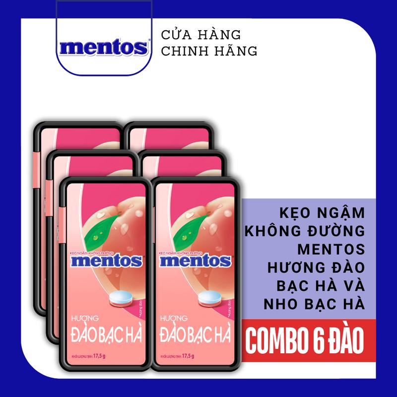 Product Introduction of COMBO 6 Kẹo ngậm không đường Mentos Hương Đào/Nho Bạc Hà (6 hộp nhựa) mang đến hơi thở tươi mát 19