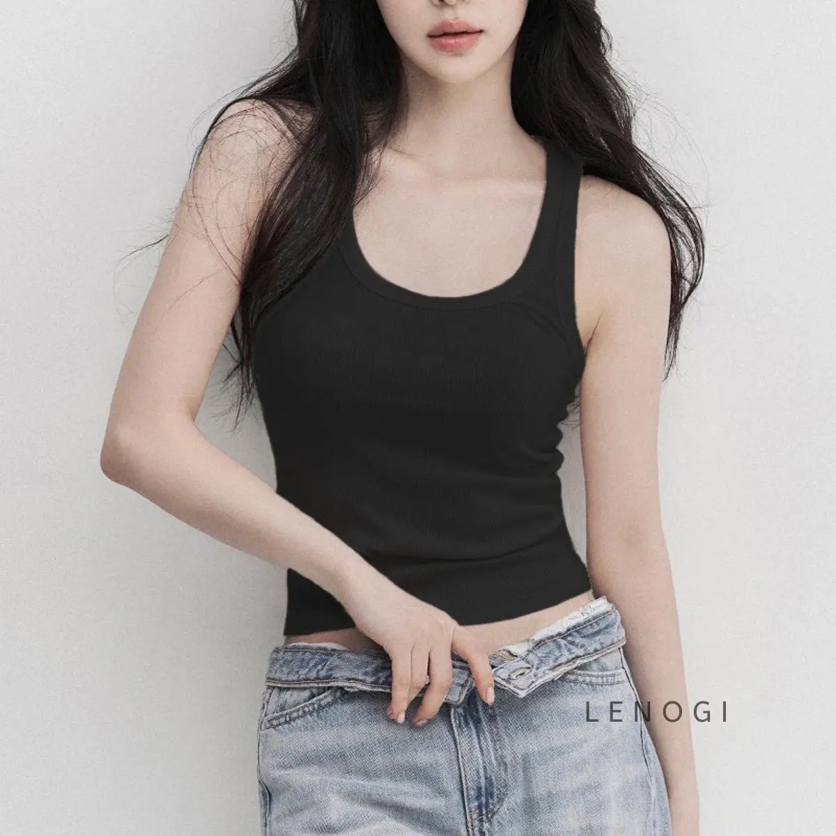 Áo ba lỗ nữ cotton không pha nilon mịn mát LENOGI Áo 2 dây nữ bản to, áo tanktop phù hợp đi tập, đi chơi | BigBuy360 - bigbuy360.vn