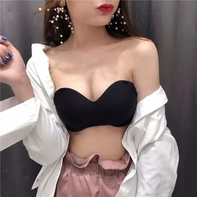 Áo Ngực Không Dây Dành Cho Phụ Nữ, Kiểu Đẩy Lên, Vô Hình, Thích Hợp Cho Váy Cưới, Áo Ngực Cho Học Sinh, Áo Ống, Quấn Ngực 8