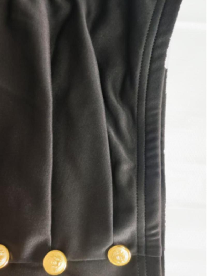 Product Introduction of Women's Plain Button Decor Wrap Skirt, Elegant Ruched Split Hem Knee Length Skirt for Work Office, Ladies Summer Clothes 5