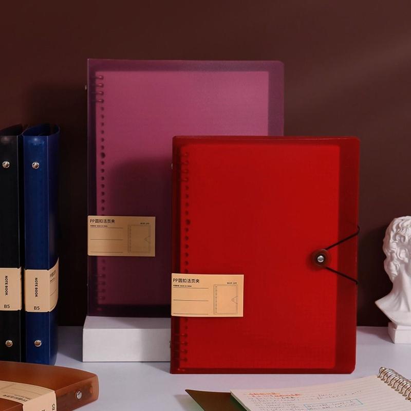 Product Introduction of Vintage Inner Cover A5/B5/A4 Binder Cover 8 Hole DIY Binder Loose Leaf Notebook Shell Transparent Notebook Binder A4 File Folder Cover Business 9