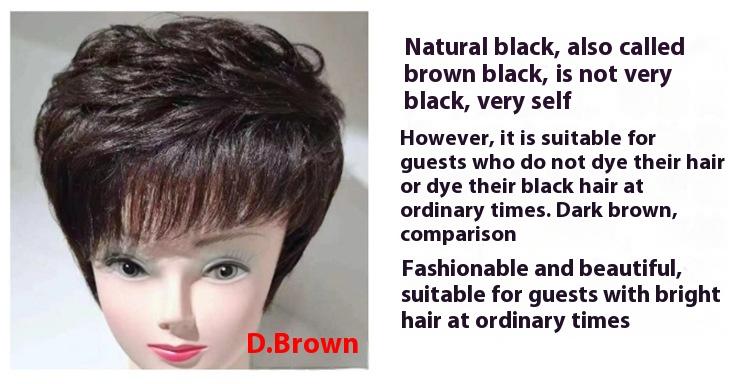 Product Introduction of 100% Human Hair Wigs For Women Short Wig Hair Modern Style Full Hand Woven Fashion Type For Female Gift For Mother 18