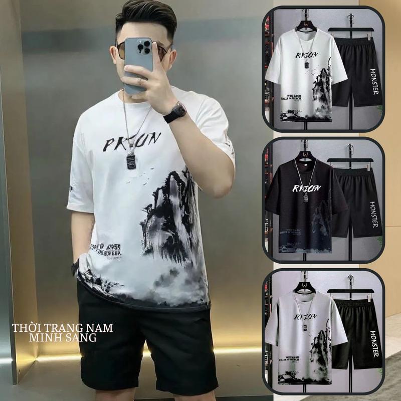  Bộ quần áo thể thao nam Chất thun lạnh co giãn thoáng mát -Thể Thao-Bộ Núi Cham 