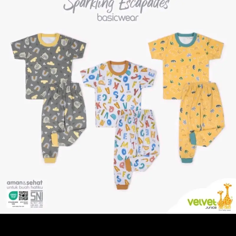 velvet junior, libby baby size S,M,Lpendek panjang, panjang panjang(1STEL) Bayi Bunda Parsel 1