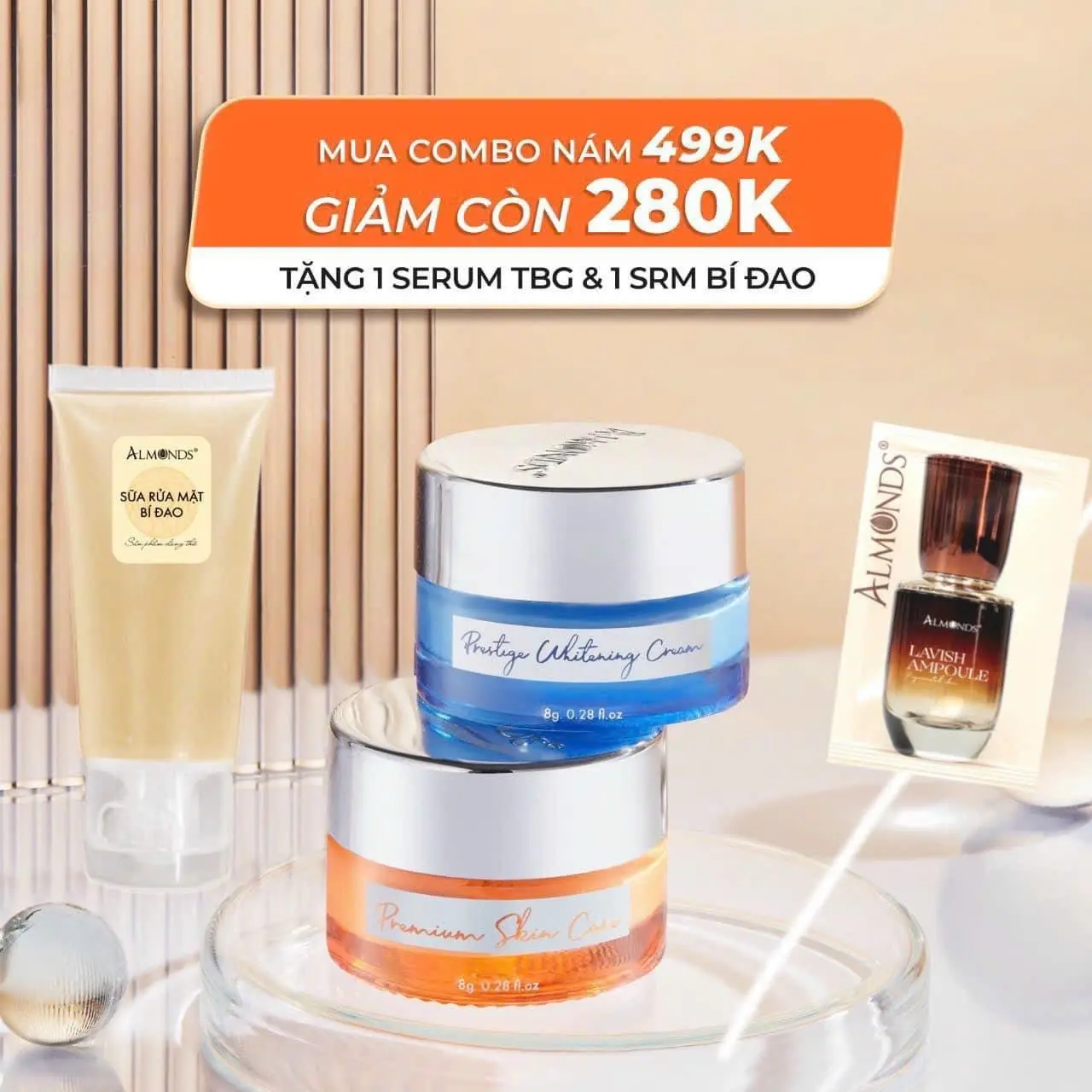 Combo Kem Ngày Sen Tuyết Và Kem Cam Đêm + Tặng Kèm Test Serum Và Sữa Rửa Mặt Bí Đao Mini - Làm Đẹp Da, Dưỡng Ẩm Da, Skincare, Nữ, Chăm Sóc Da, Women
