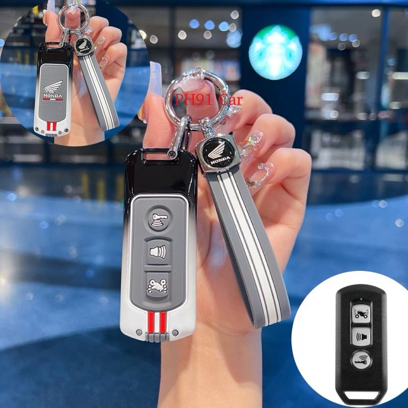 (3Nút) Ốp KIM LỌAI Xe Máy  Bảo Vệ Khoá Smartkey Cao Cấp Xe Máy Sh Mode Sh 125 Sh 150 3 Nút