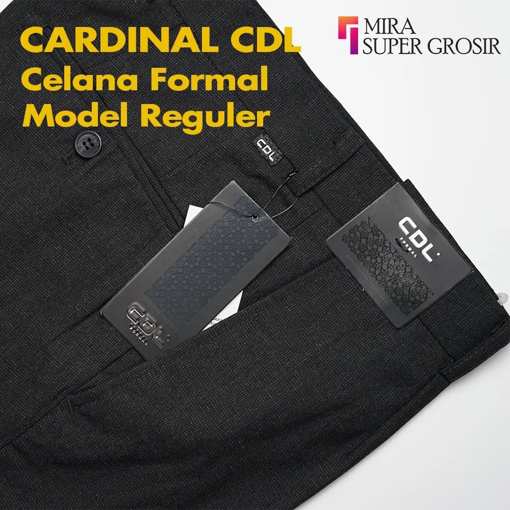 CDL CARDINAL Celana Panjang Pria Reguler Formal Standar Jumbo Big Size Bawahan Casual Cowok Kardinal Clana Bahan Simpit Cowo Kerja Kantor Kantoran Dasar Kain Viscose Polyester Pakaian Dewasa Anak Laki Laki Slim Fit Kekinian Korean Style Remaja Hitam