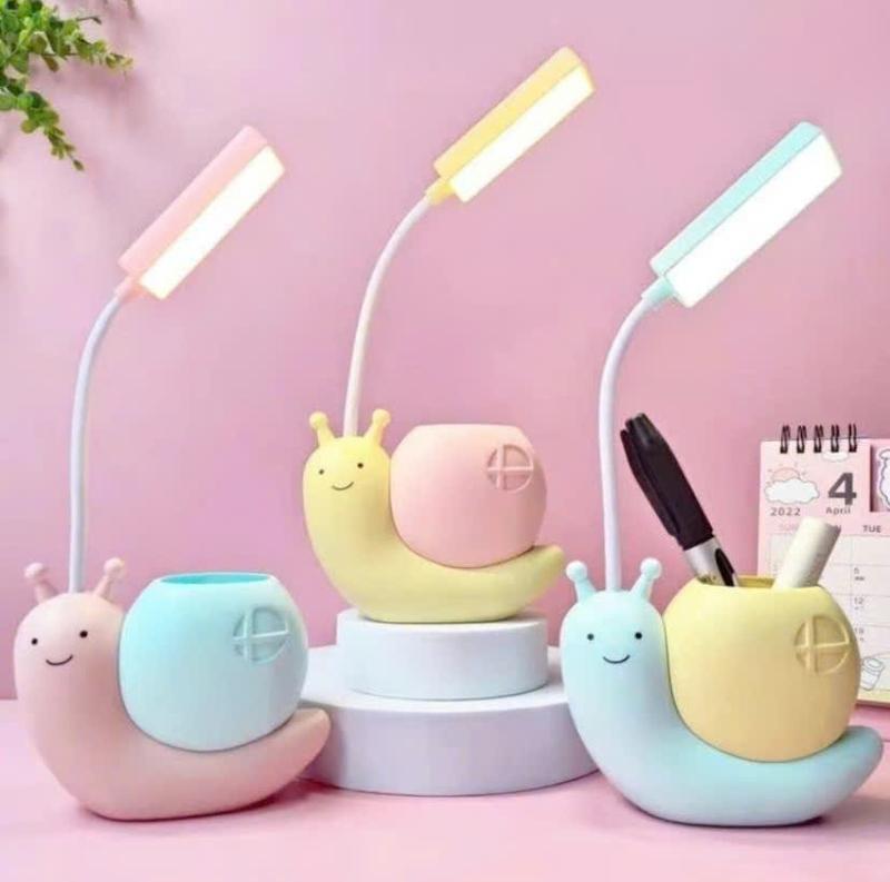 Đèn Bàn Học Ốc Sên Tích Điên, Chống Mỏi Mắt, Chống Cận Dễ Thương ,Đèn Led Có Hộp Đựng Bút Rất Tiện Lợi 2