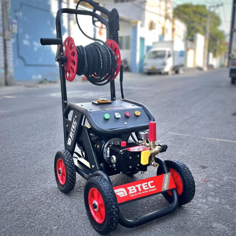  Máy rửa xe chuyên nghiệp công suất 3900w BT3900VS BTEC áp lực 220bar lưu lượng 20 lít Lau Xe 