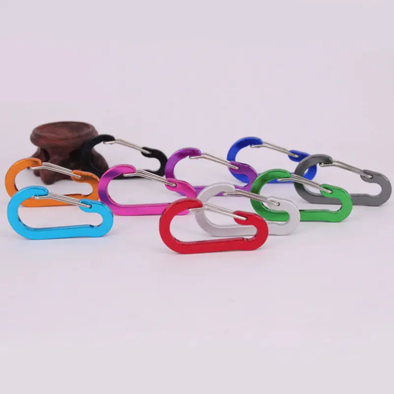Kẹp móc khóa chữ D, Công cụ đa năng, Móc lò xo, Phụ kiện câu cá, Làm bằng hợp kim nhôm, Hình quả bầu, 50 * 27mm, Thích hợp để mài và làm phẳng charm  đeo    xách dây  thay  thế    xách xích túi 8