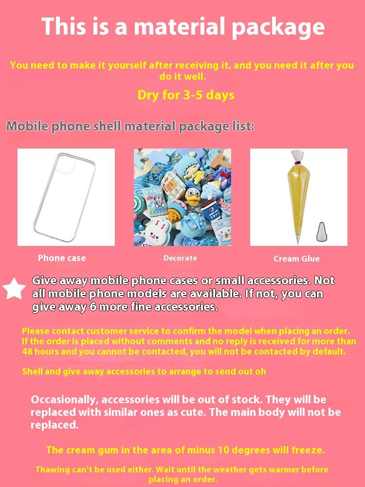 Product Introduction of DIY Cream Glue Phone Case Material Package Clow M Big Ear Dog Cream Glue DIY Material Creative Handmade Gift for Women 0