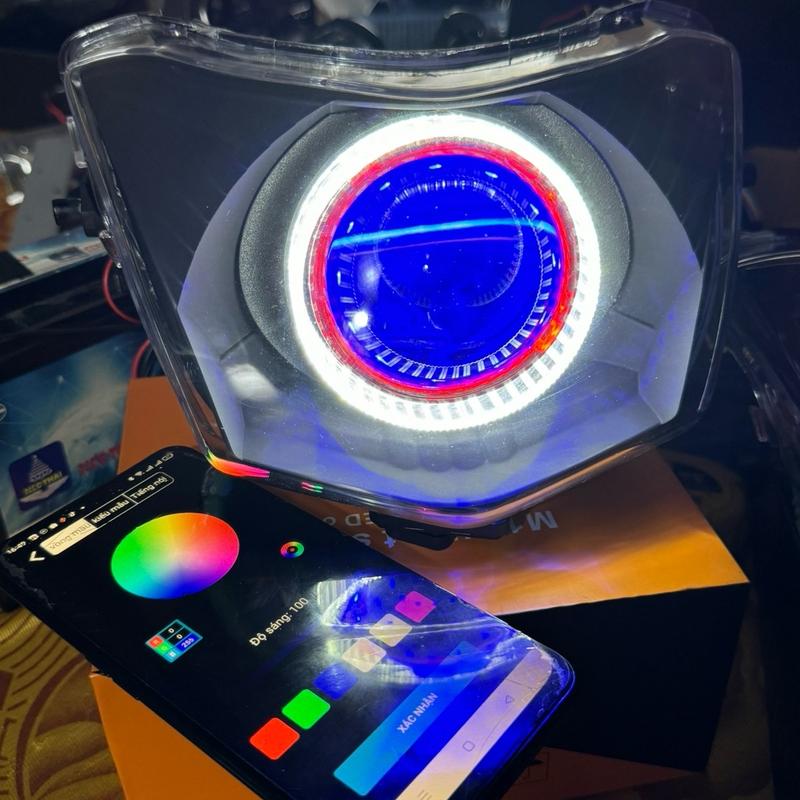 Đèn Bi 3.0 vào sẵn cho pha zin wave alpha 110-100-50cc.có áp đổi màu và tặng kèm mạch